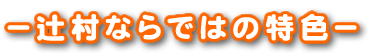 辻村ならではの特色